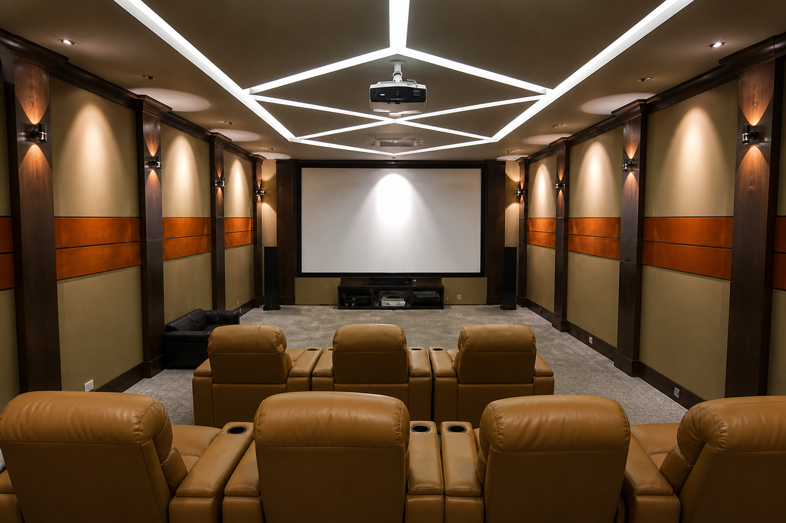 Rhythm experience studio with calibrated home theatre demo room