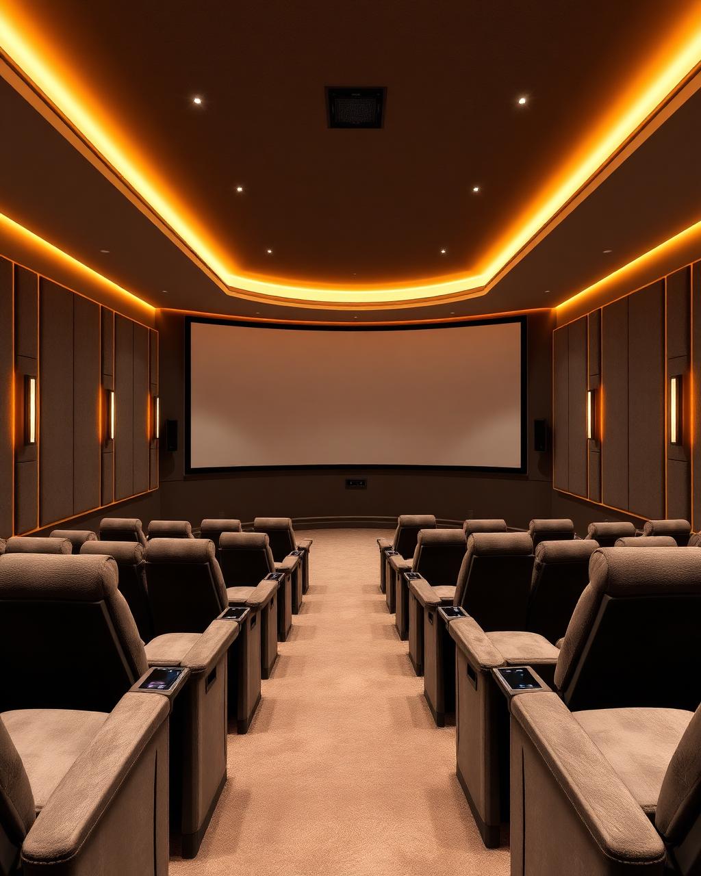 Curved screen cinema
